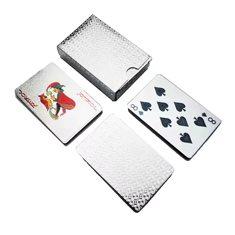 Cártaí Imeartha PVC Plaisteacha Durable Silver
